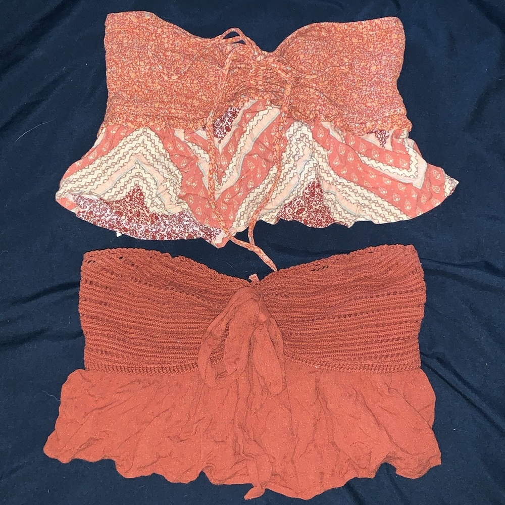 Two cropped tops